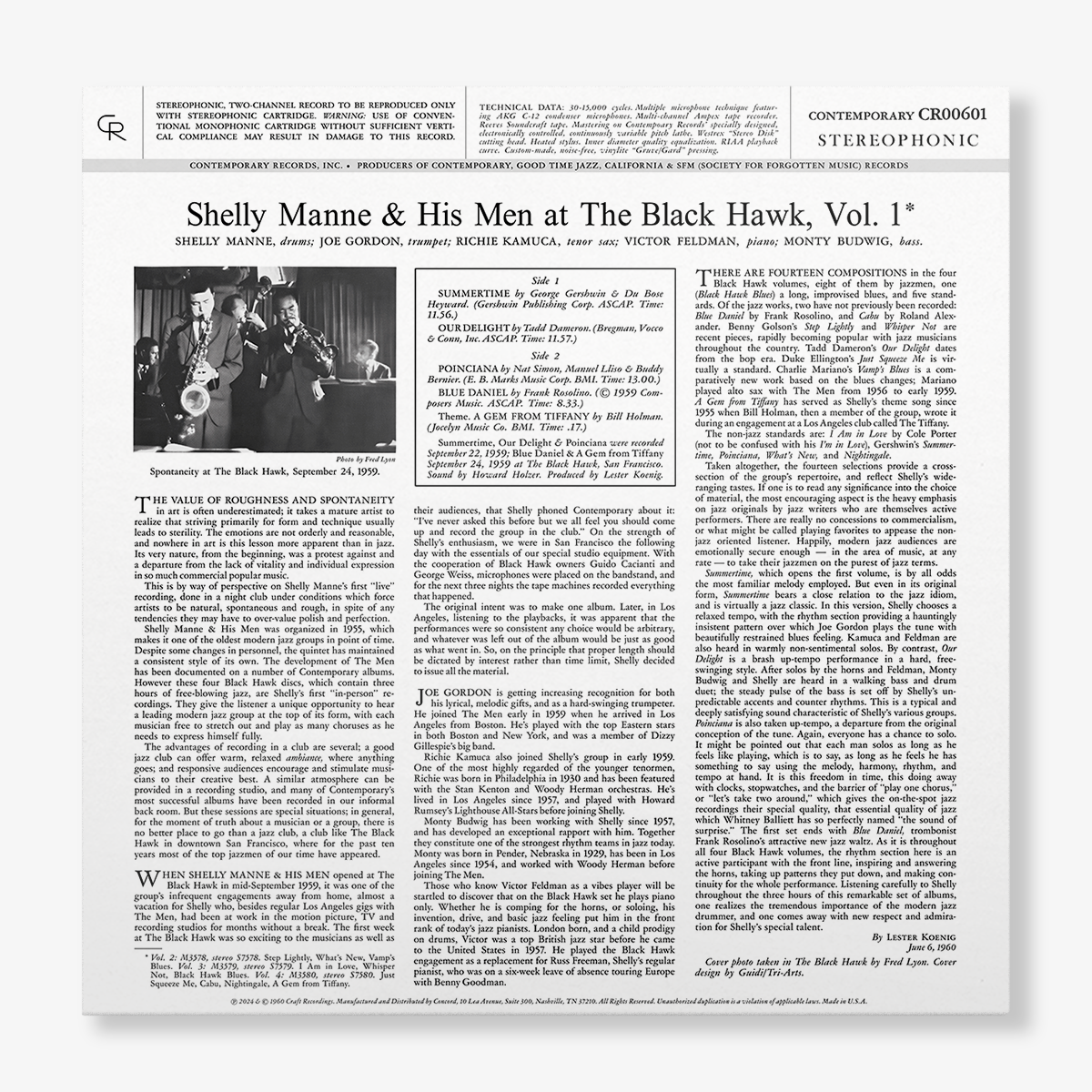At The Black Hawk, Vol. 1 - Contemporary Records Acoustic Sounds Series (180g LP)
