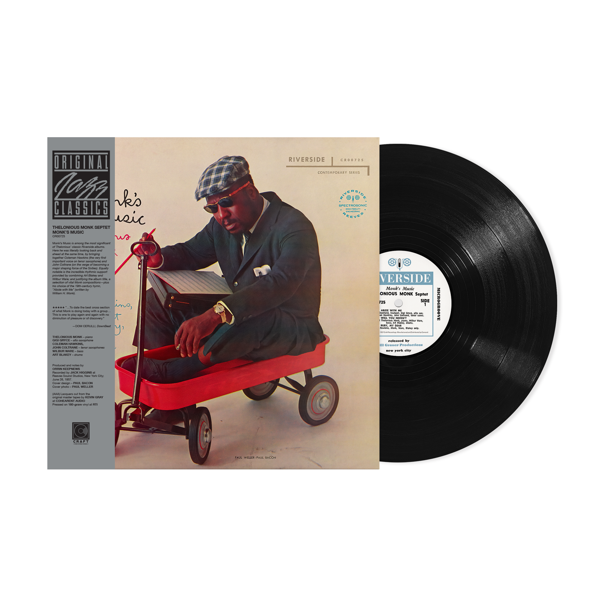Monk's Music (Original Jazz Classics Series) (180g LP) – Craft Monk's Music (Original Jazz Classics Series) (180g LP) – Craft