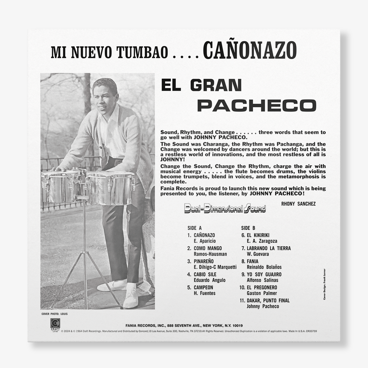 Cañonazo (180G Red Smoke LP – Fania Exclusive) + Fania Crew Neck Black T-Shirt (Wacko Maria)