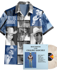 Conjunto (Vinilo Color Café Y Blanco + Camisa Con Botones)