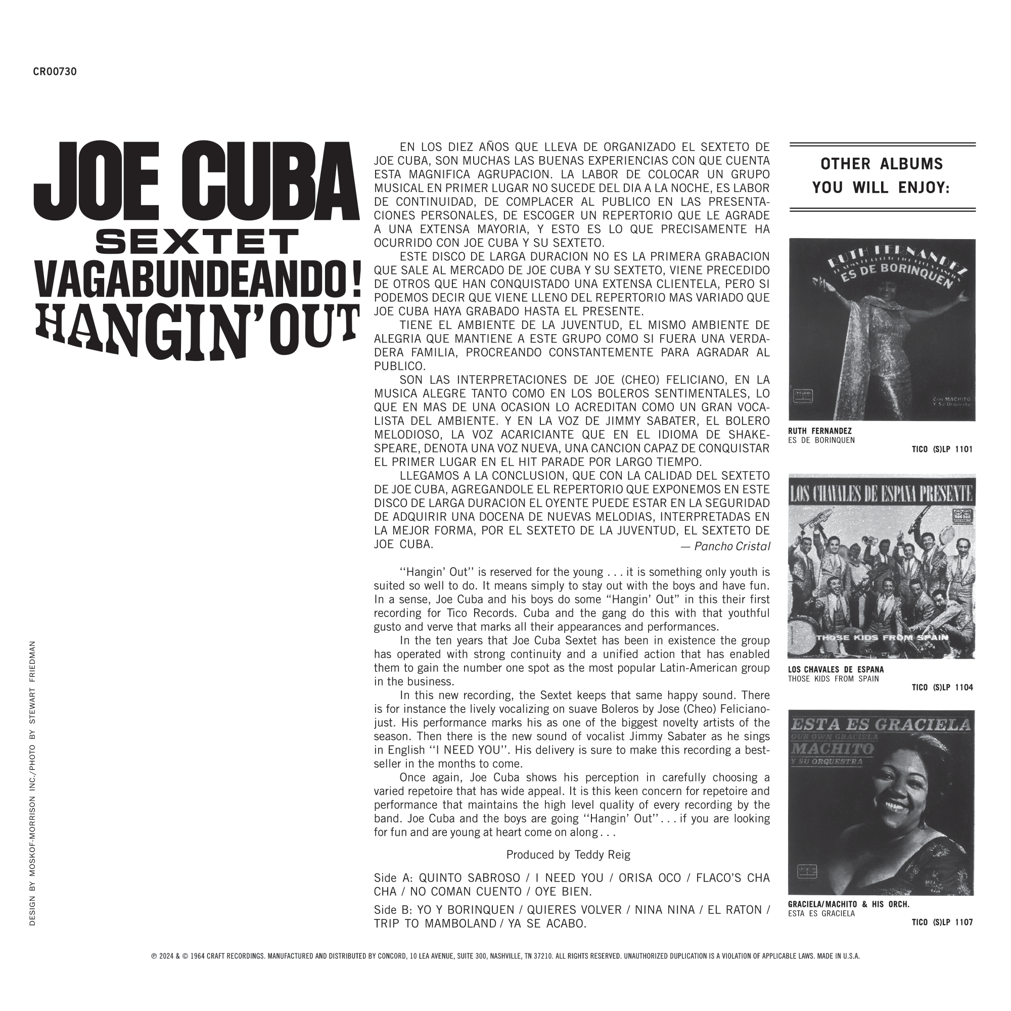 Vagabundeando! Hangin&#39; Out (180G Opaque Lemon LP – Fania Exclusive) + Tico Records T-Shirt)