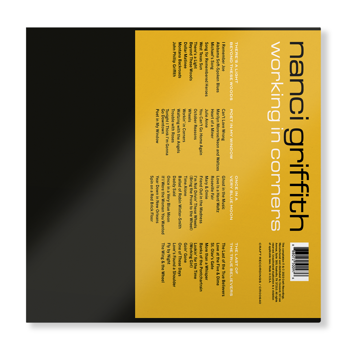 Nanci Griffith CD 4枚セット Working in Corners 4CD Box Set – Craft Recordings