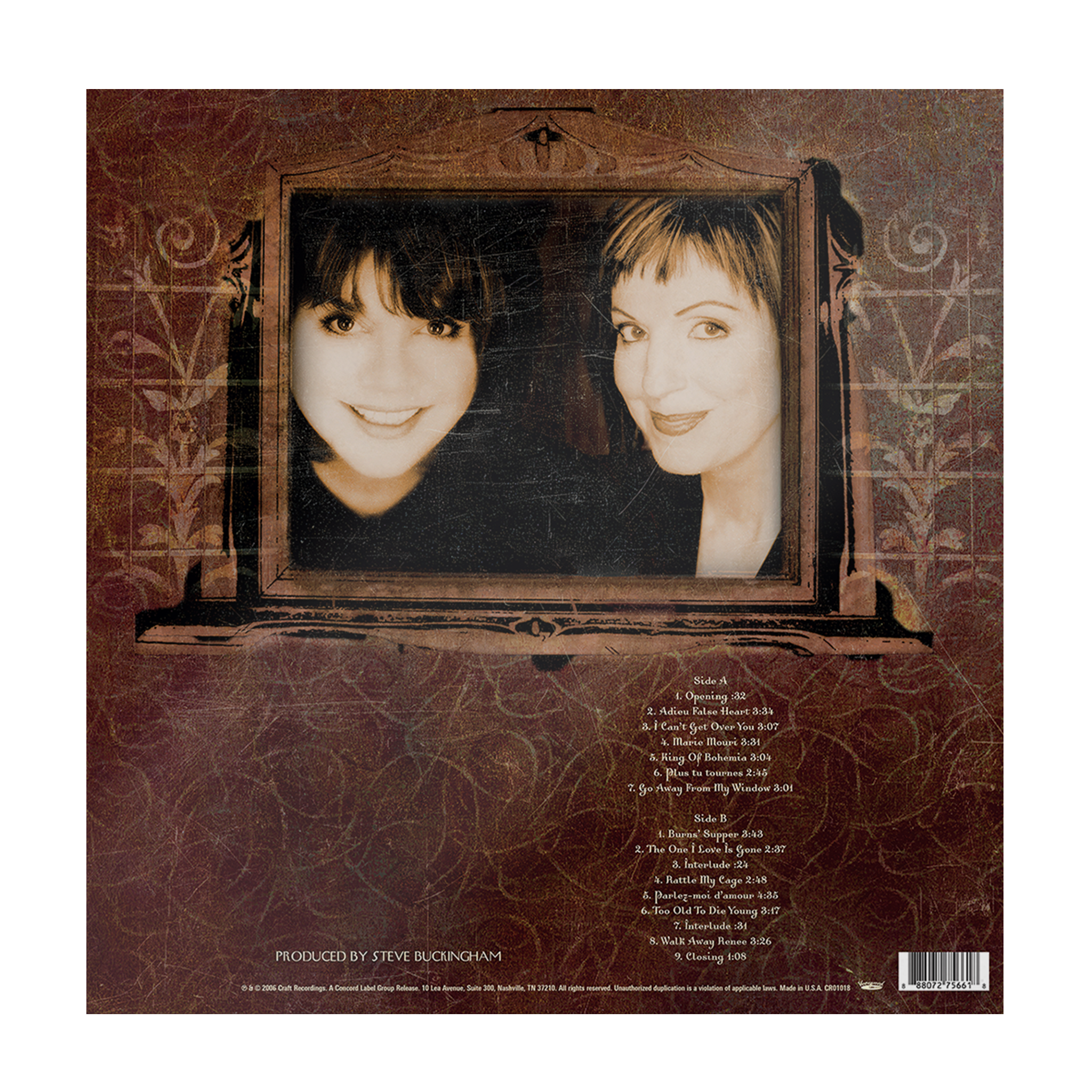 Linda Ronstadt and Ann Savoy – Adieu False Heart (LP) | Craft