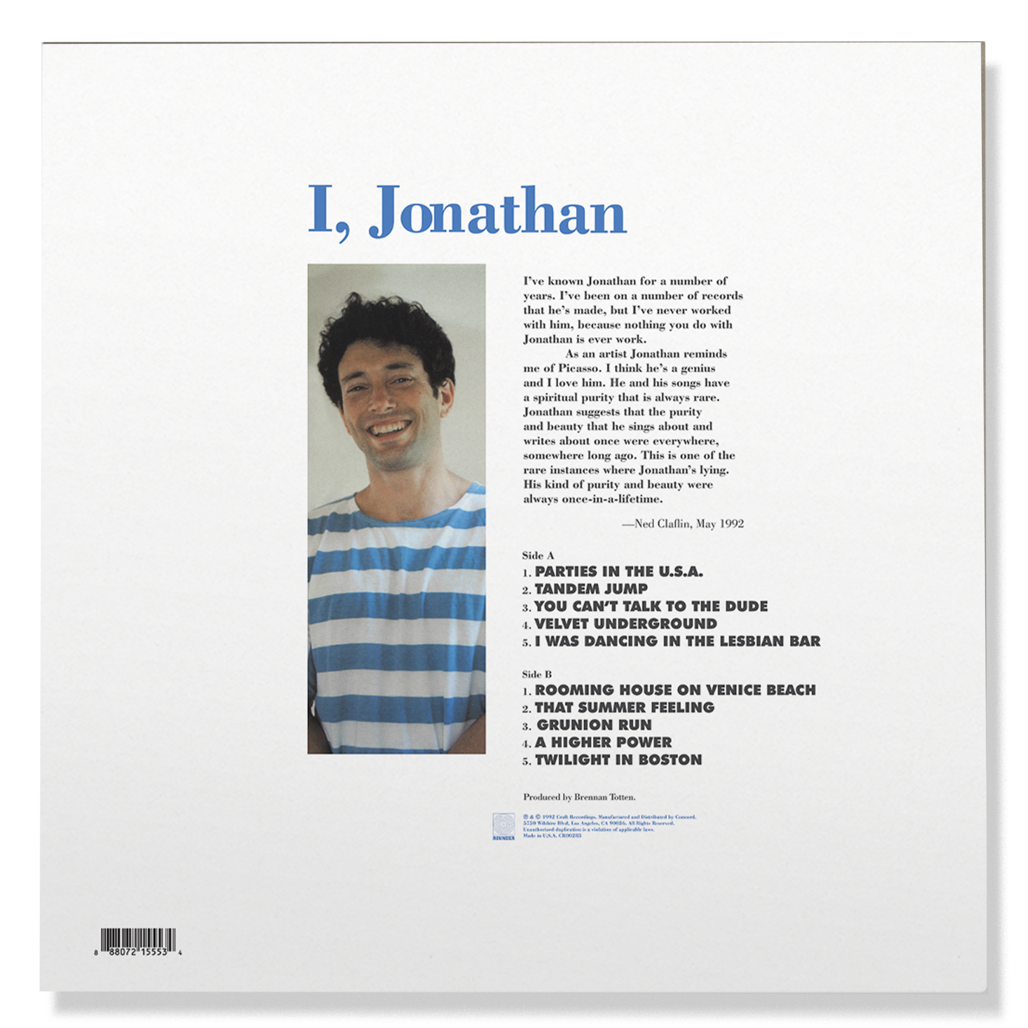 I, Jonathan (LP) – Craft Recordings