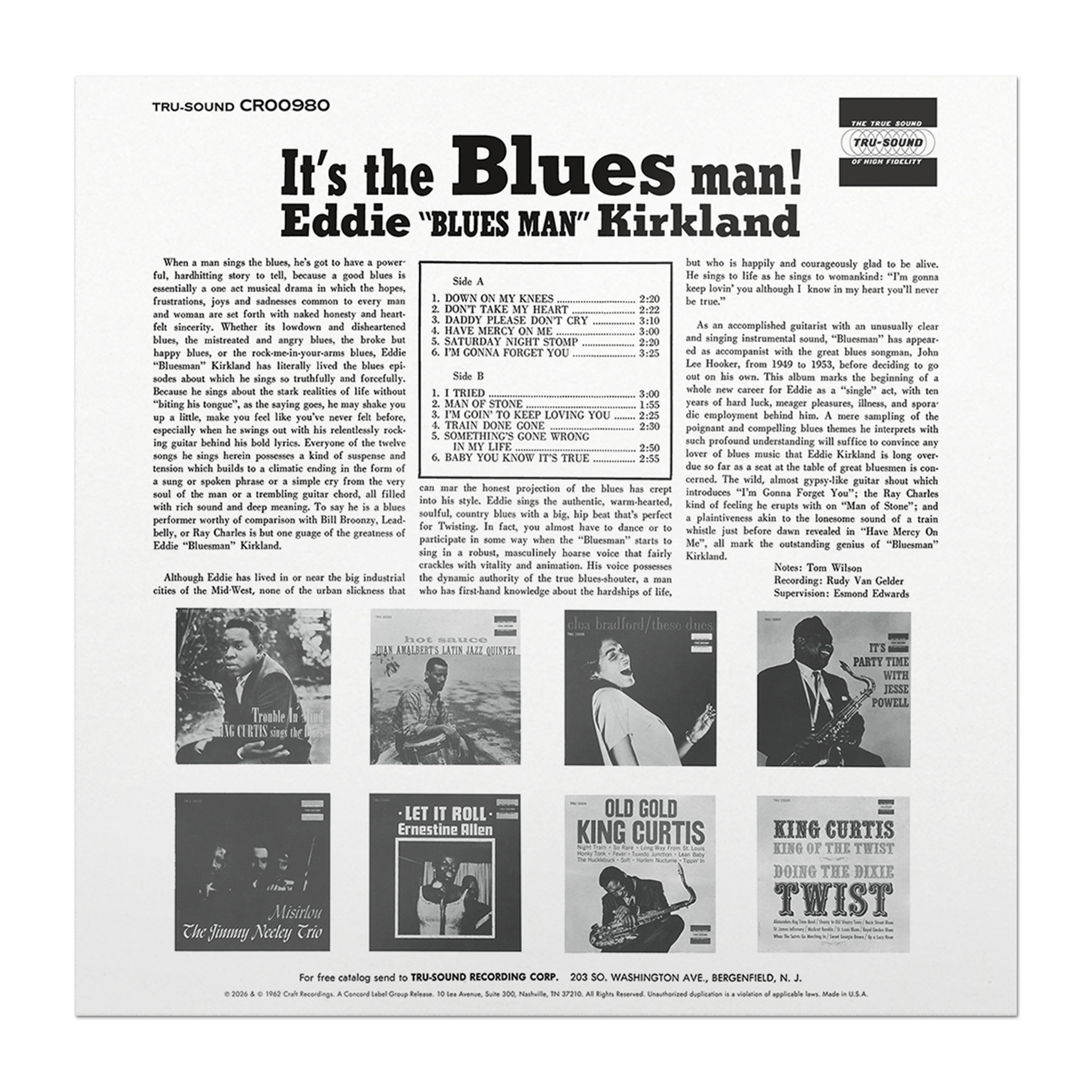 【中古】［CD］It's the Blues Man [Analog] It's The Blues Man! (Bluesville Series) (Digital Album) – Craft
