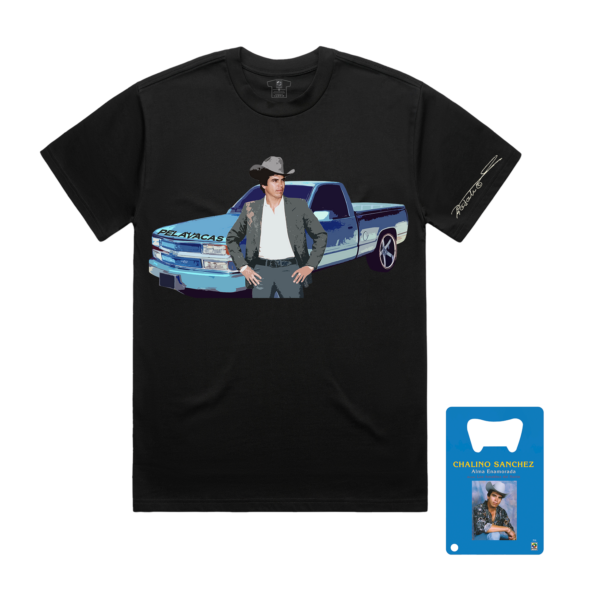 Conjunto (Camiseta “Pela Vacas” + Destapador ) Mercancía Oficial