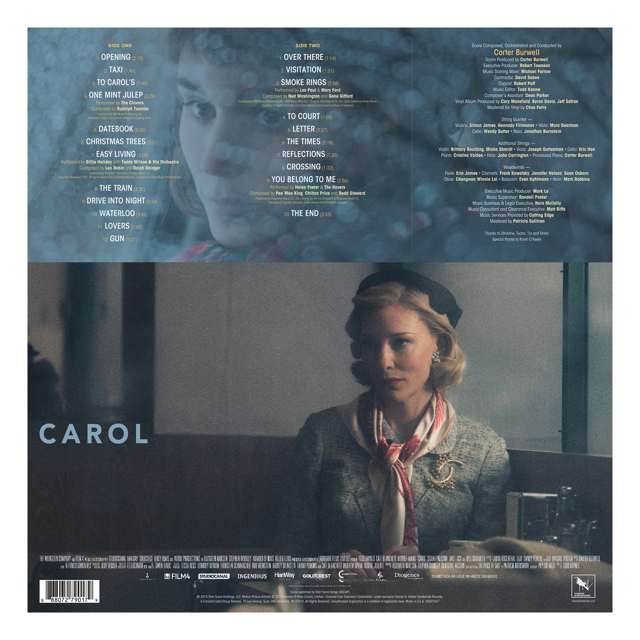 Carter Burwell – Carol - Original Motion Picture Soundtrack (LP
