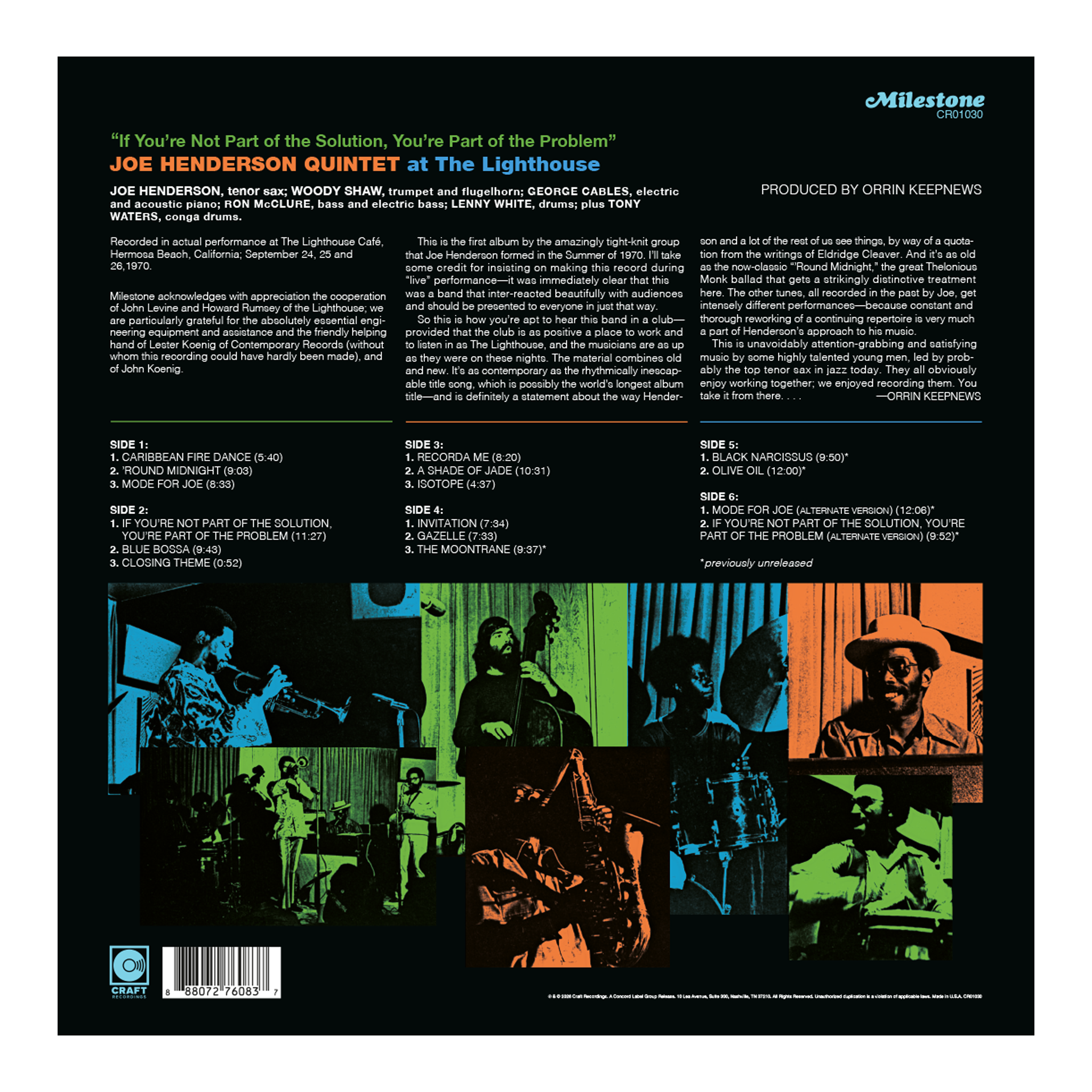 Joe Henderson / at The Lighthouse US盤LP Joe Henderson Quintet – At The Lighthouse: If You're Not Part Of