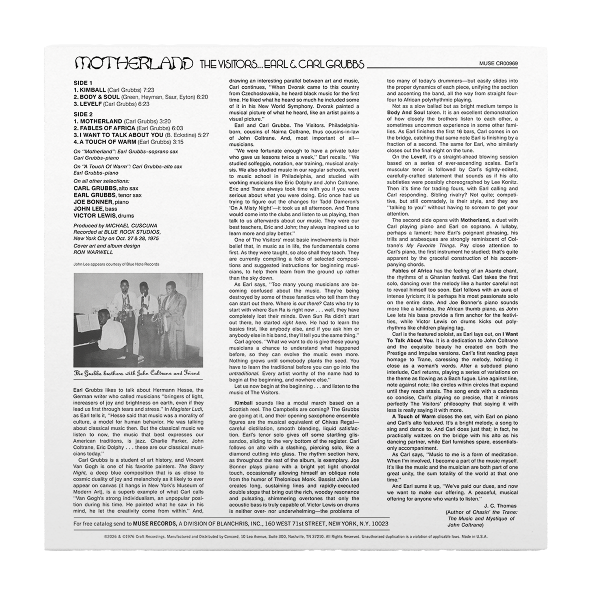 Motherland (Jazz Dispensary Top Shelf) (180G LP) – Craft Recordings