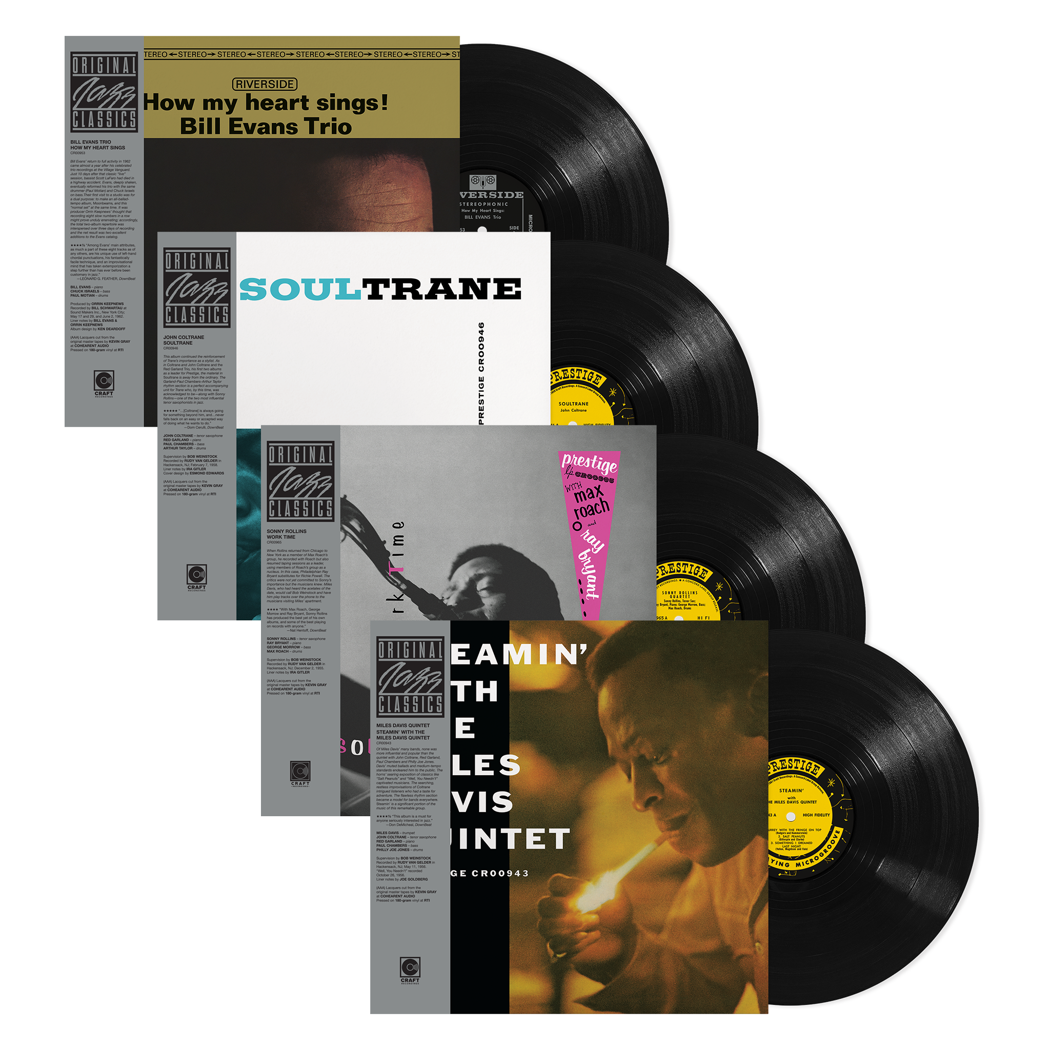 Bill Evans Trio, John Coltrane, Sonny Rollins, The Miles Davis