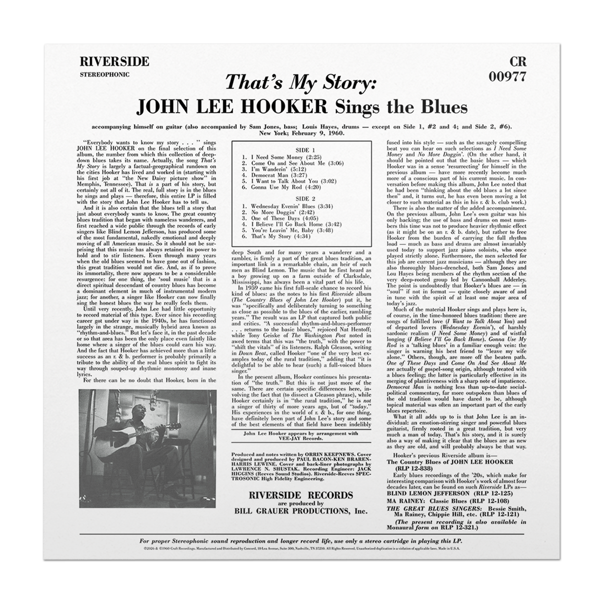 That's My Story: John Lee Hooker Sings the Blues (Bluesville