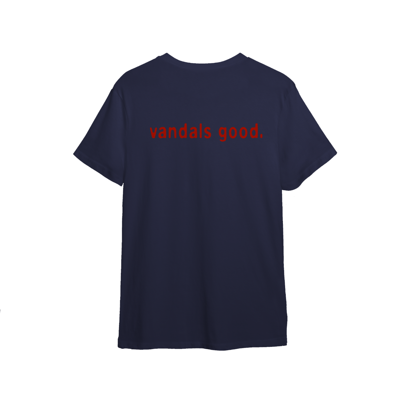 Hitler Bad, Vandals Good (Navy/Red T-Shirt)