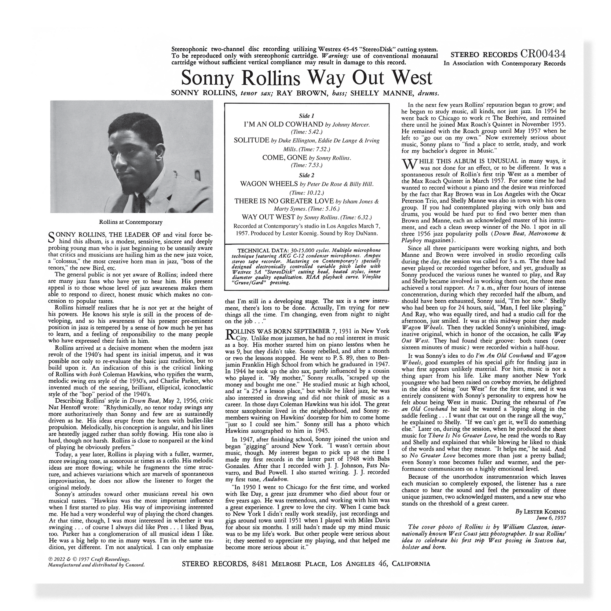 Way Out West - Contemporary Records Acoustic Sounds Series (180g LP)