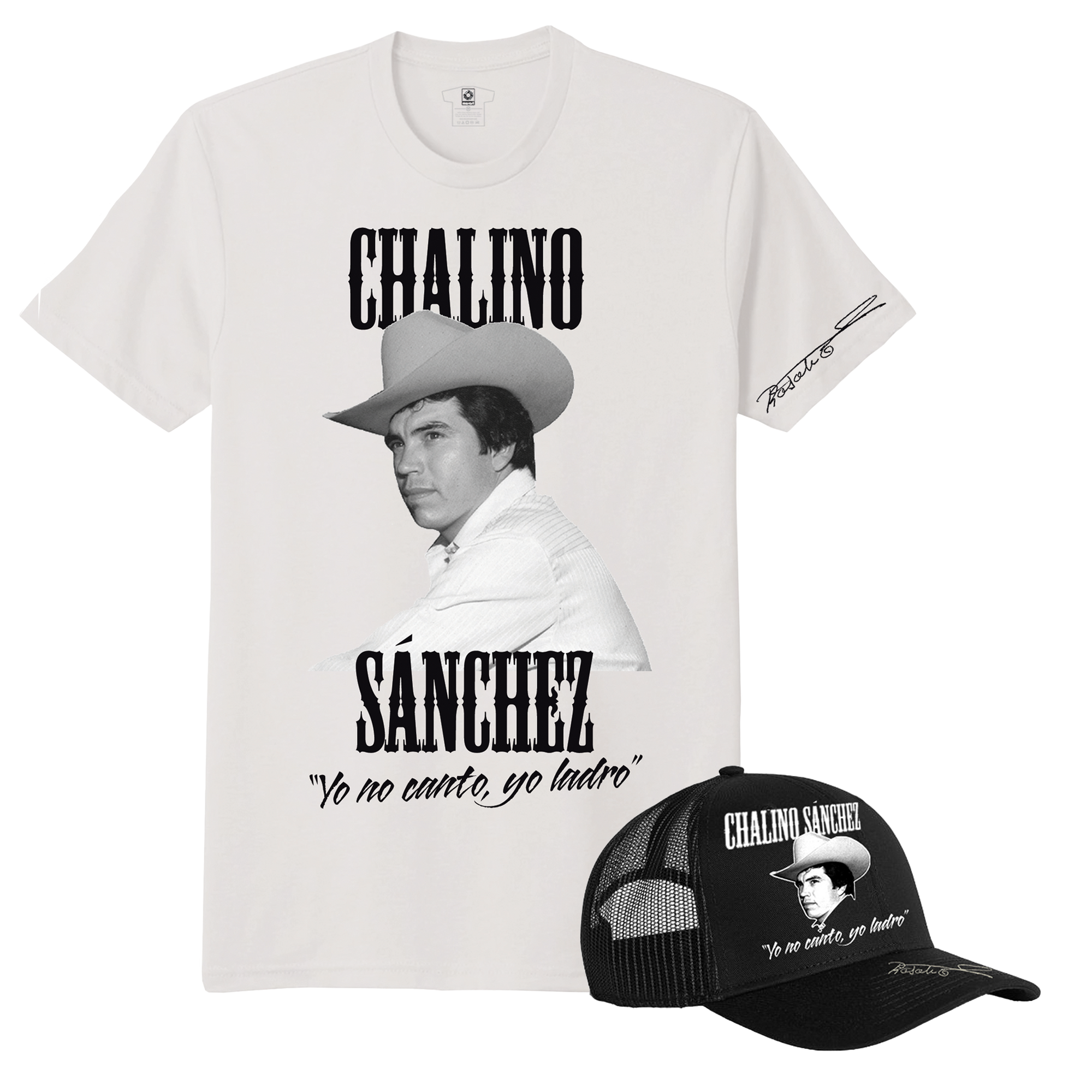 CONJUNTO (Camiseta "Yo No Canto, Yo Ladro” + Gorra) Mercancía Oficial