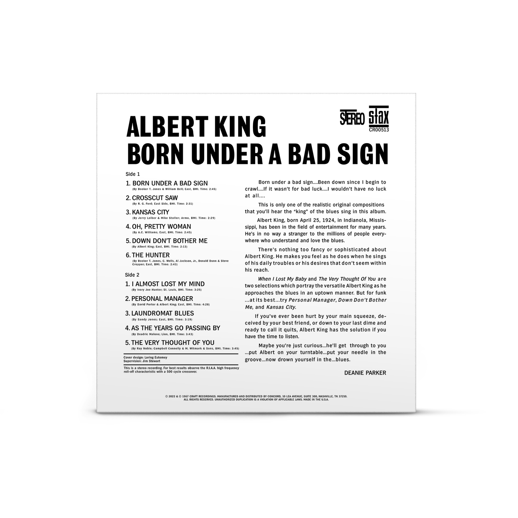 Born Under A Bad Sign (180g LP)