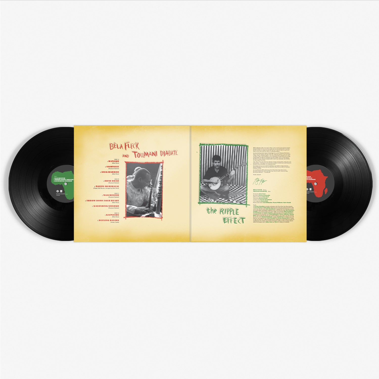 欧2discs LP B?la Fleck &amp; Toumani Diabat? The Ripple Effect CR00287 Craft Recordings /00660 Bela Fleck & Toumani Diabate The Ripple Effect 180g 2LP