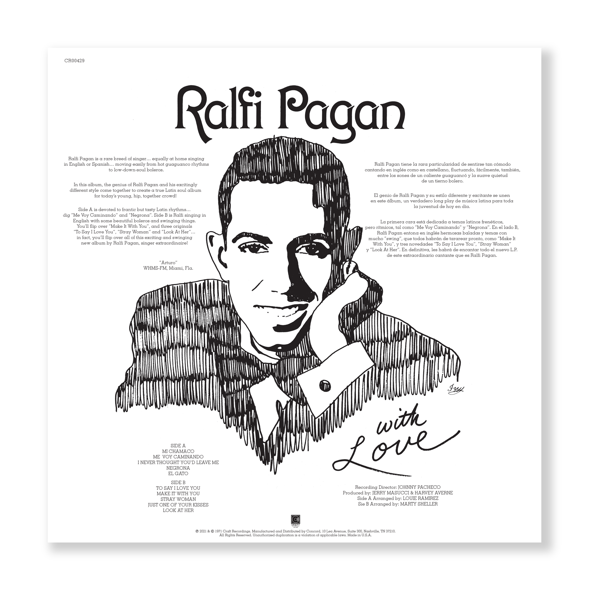 Ralfi Pagan – With Love (180g LP) – Craft Recordings