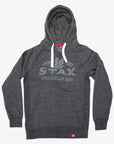 Stax Falling Records Logo Zip-Up Hoodie (Gray)