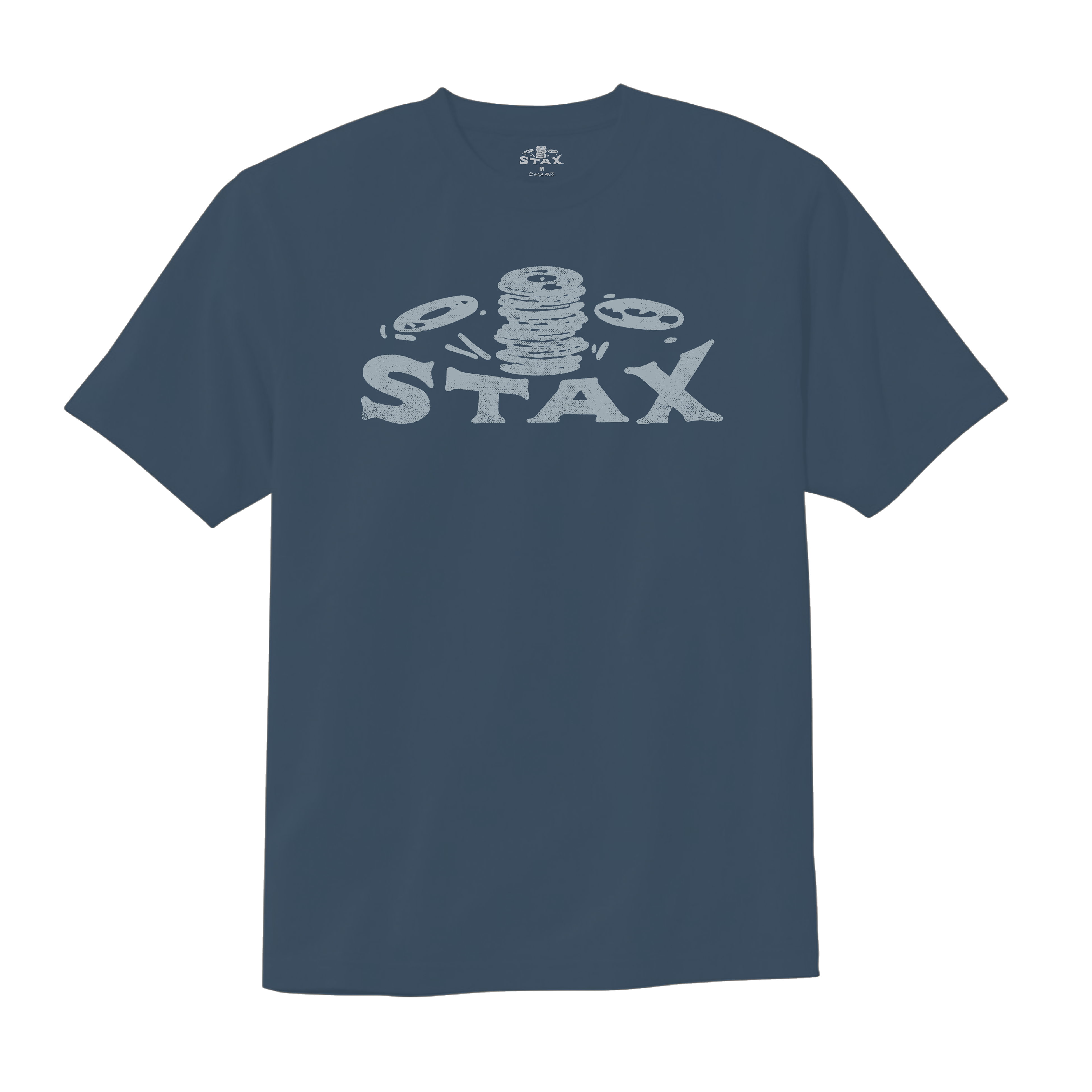 Stax Falling Records Logo T-Shirt (Steel Blue)