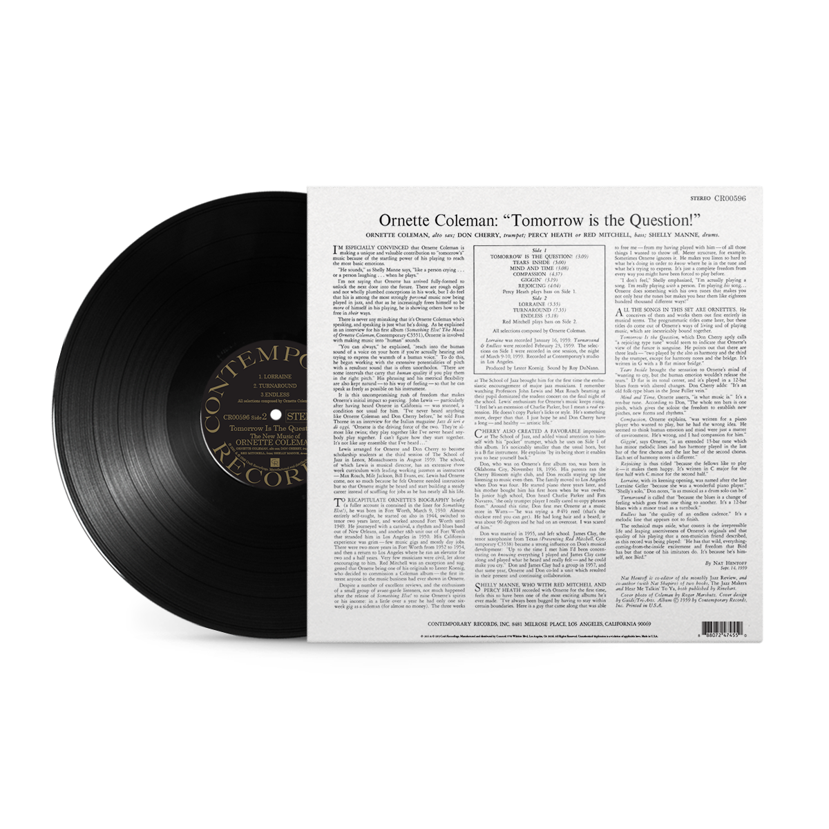 ワールドワイドLP Ornette Coleman Tomorrow Is The Question! CR00596 CRAFT /00260 LP ORNETTE COLEMAN Tomorrow Is The Ques CR00596 CRAFT