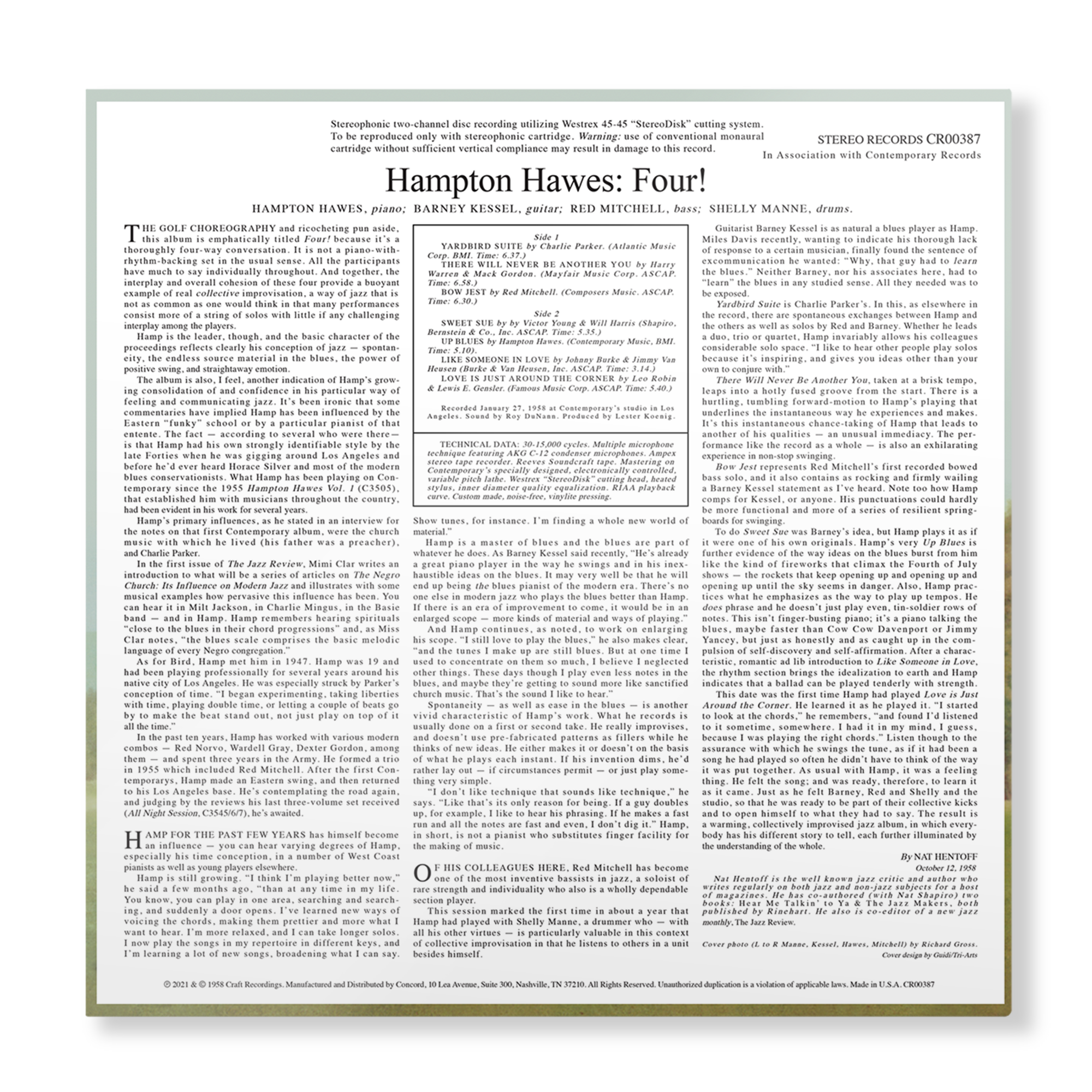 HAMPTON HAWES FOUR! ジャズLP USオリジナル HAMPTON HAWES FOUR! ジャズLP USオリジナル - 洋楽安い