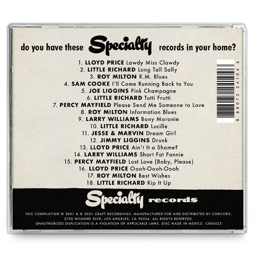 Rip It Up: The Best Of Specialty Records (CD)
