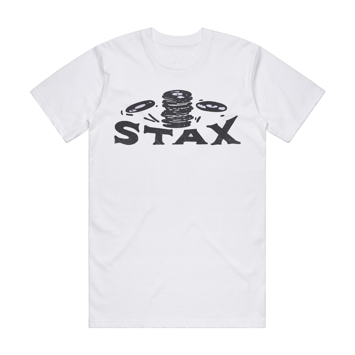 Stax Records – Stax Falling Records Logo T-Shirt (White) – Craft  Recordings