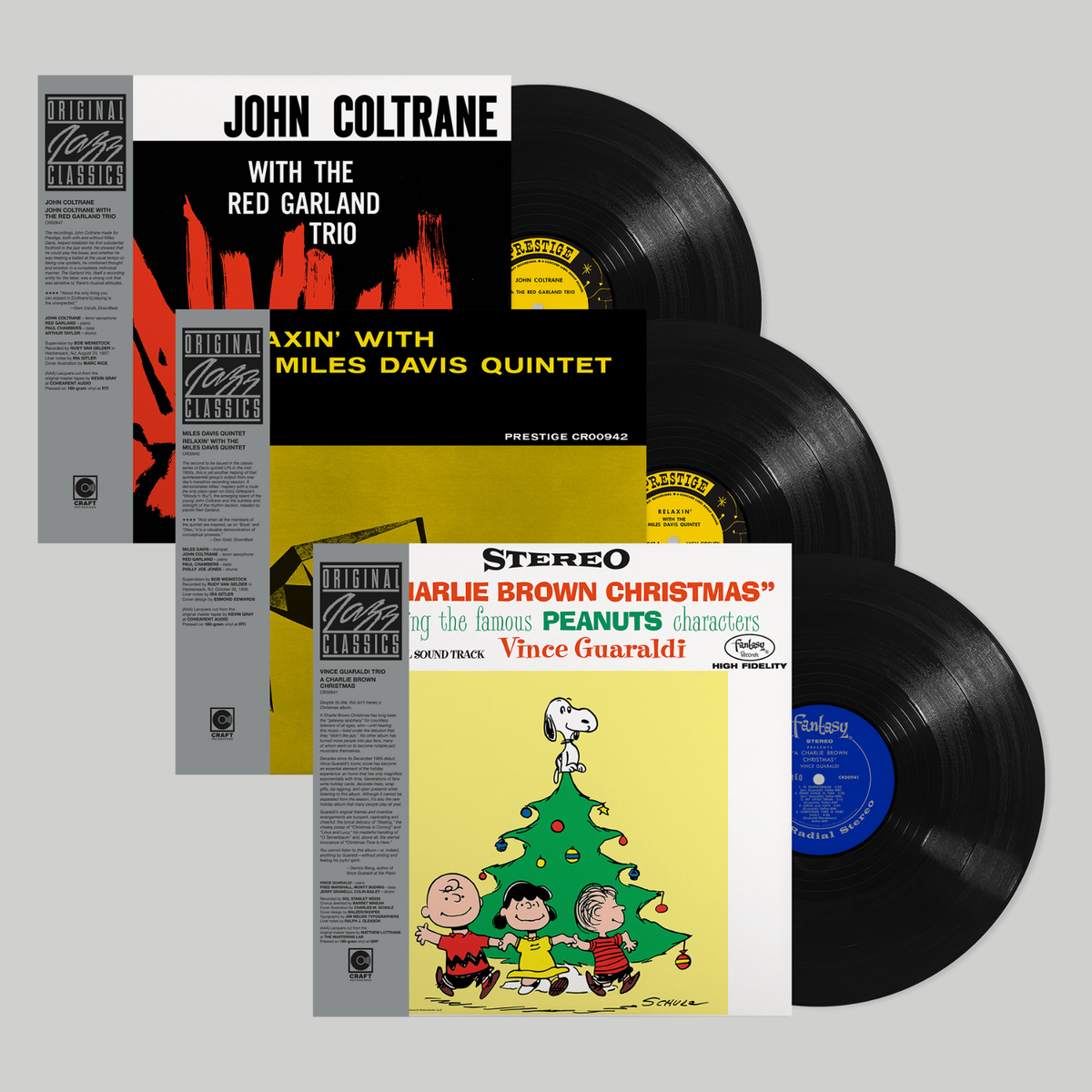ORIGINAL JAZZ CLASSICS: MILES DAVIS, JOHN COLTRANE & VINCE GUARALDI