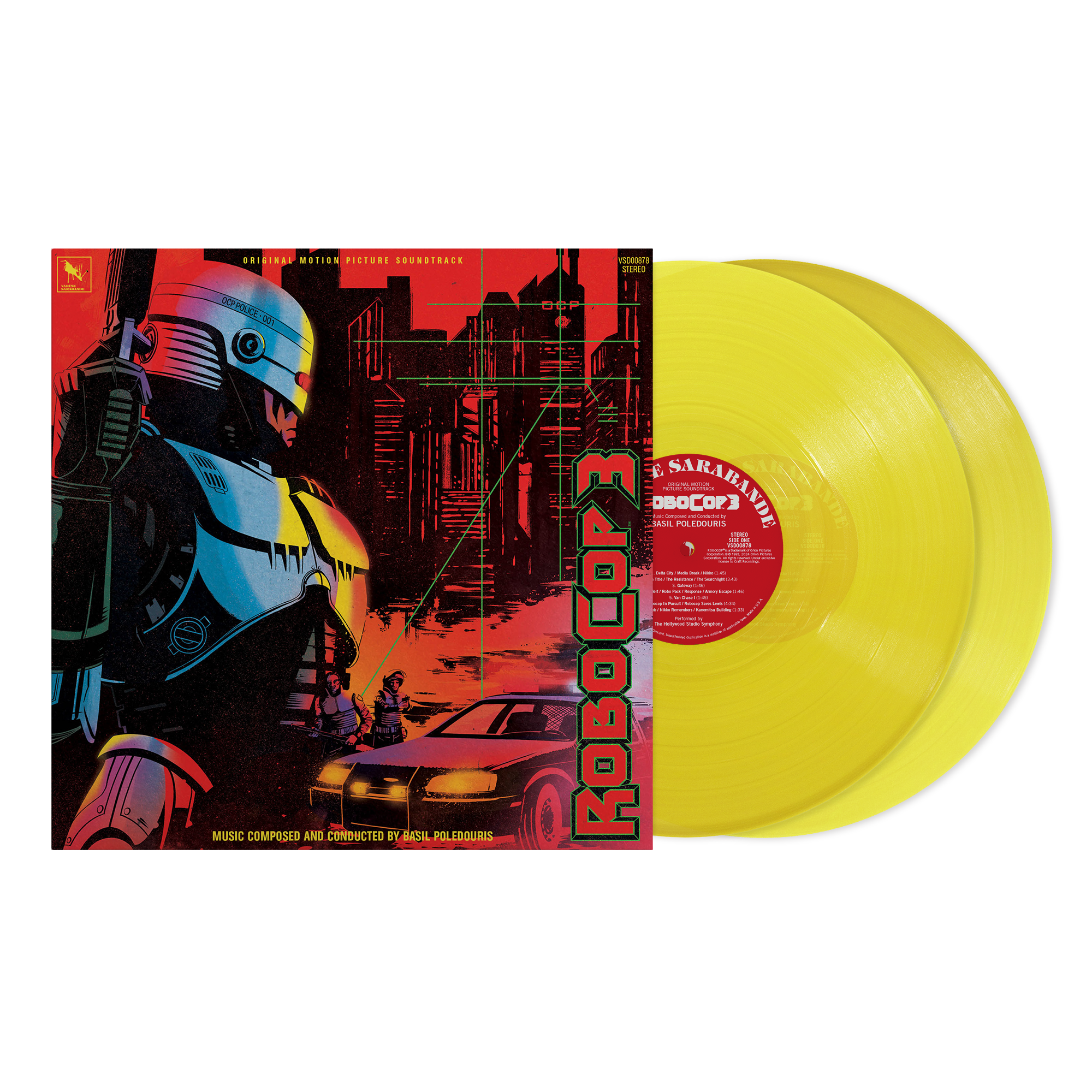 RoboCop 3: The Deluxe Edition (“Delta City” Yellow 2-LP) – view 1 of 3