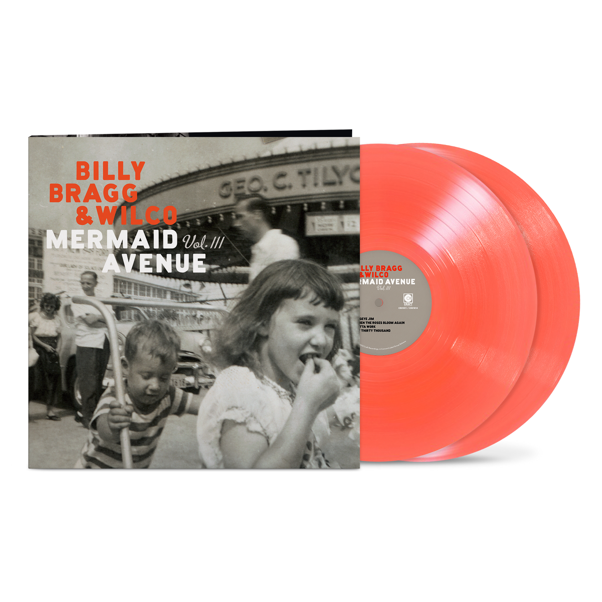 Mermaid Avenue (Red 2-LP) + Mermaid Avenue Vol. II (Yellow 2-LP) + Mermaid Avenue Vol. III (Salmon Pink 2-LP)  Bundle – view 4 of 4