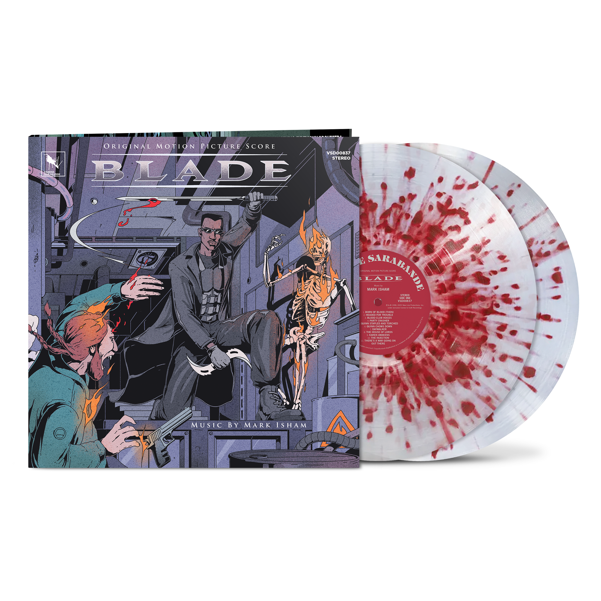 Blade (Original Motion Picture Score - The Deluxe Edition) - Blood Splatter Clear 2- LP (Limited Edition of 500) – view 1 of 2