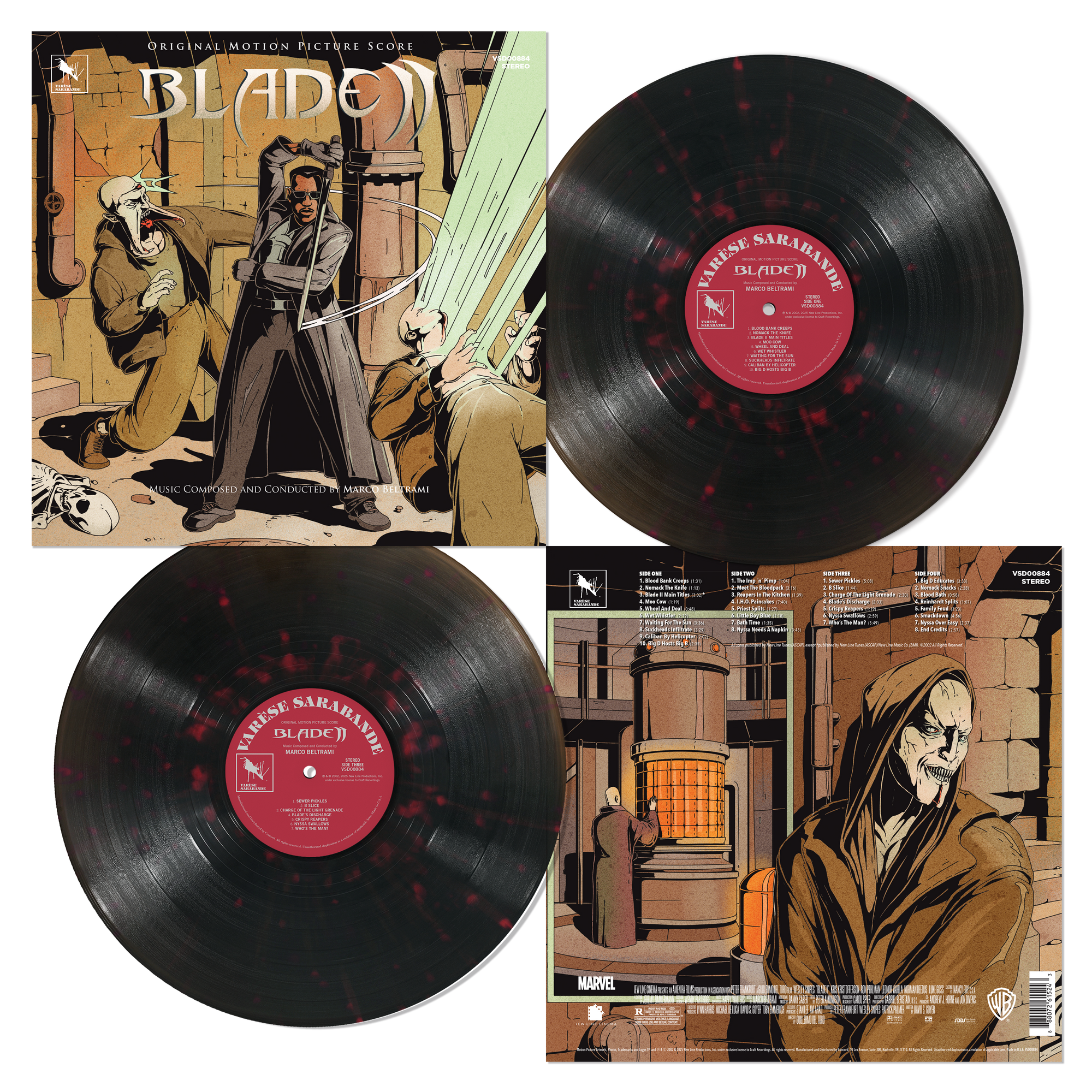 Blade &amp; Blade II (Original Motion Picture Score - The Deluxe Editions) Varèse Sarabande Exclusive Blood Splatter Vinyl Bundle – view 5 of 5