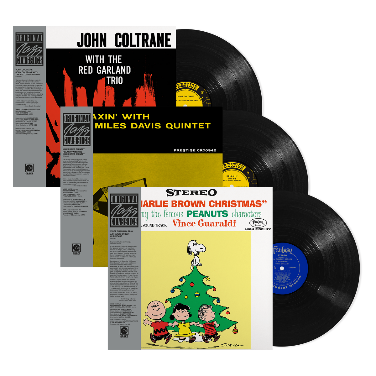 John Coltrane & Gil Evans LP 2枚セット John Coltrane, The Miles Davis Quintet, Vince Guaraldi Trio – John