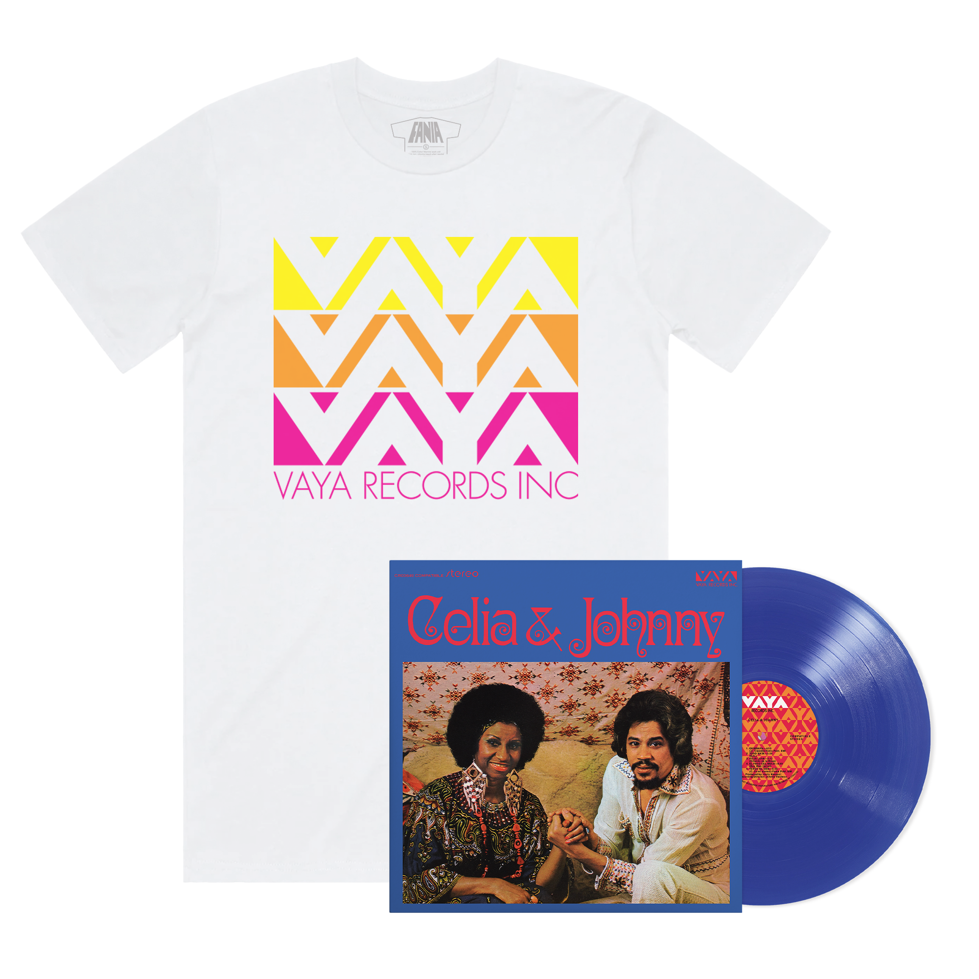 CELIA &amp; JOHNNY (180G AZUL REAL LP – FANIA EXCLUSIVE + VAYA T-SHIRT)