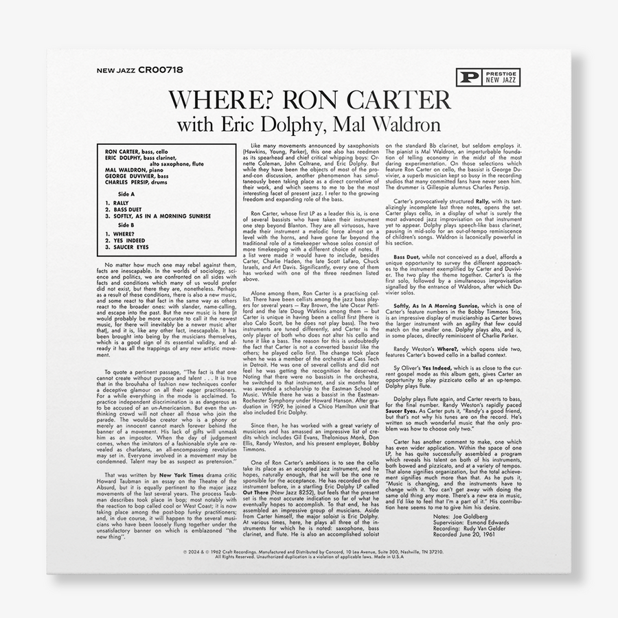 Where? (Original Jazz Classics Series) (180g LP)