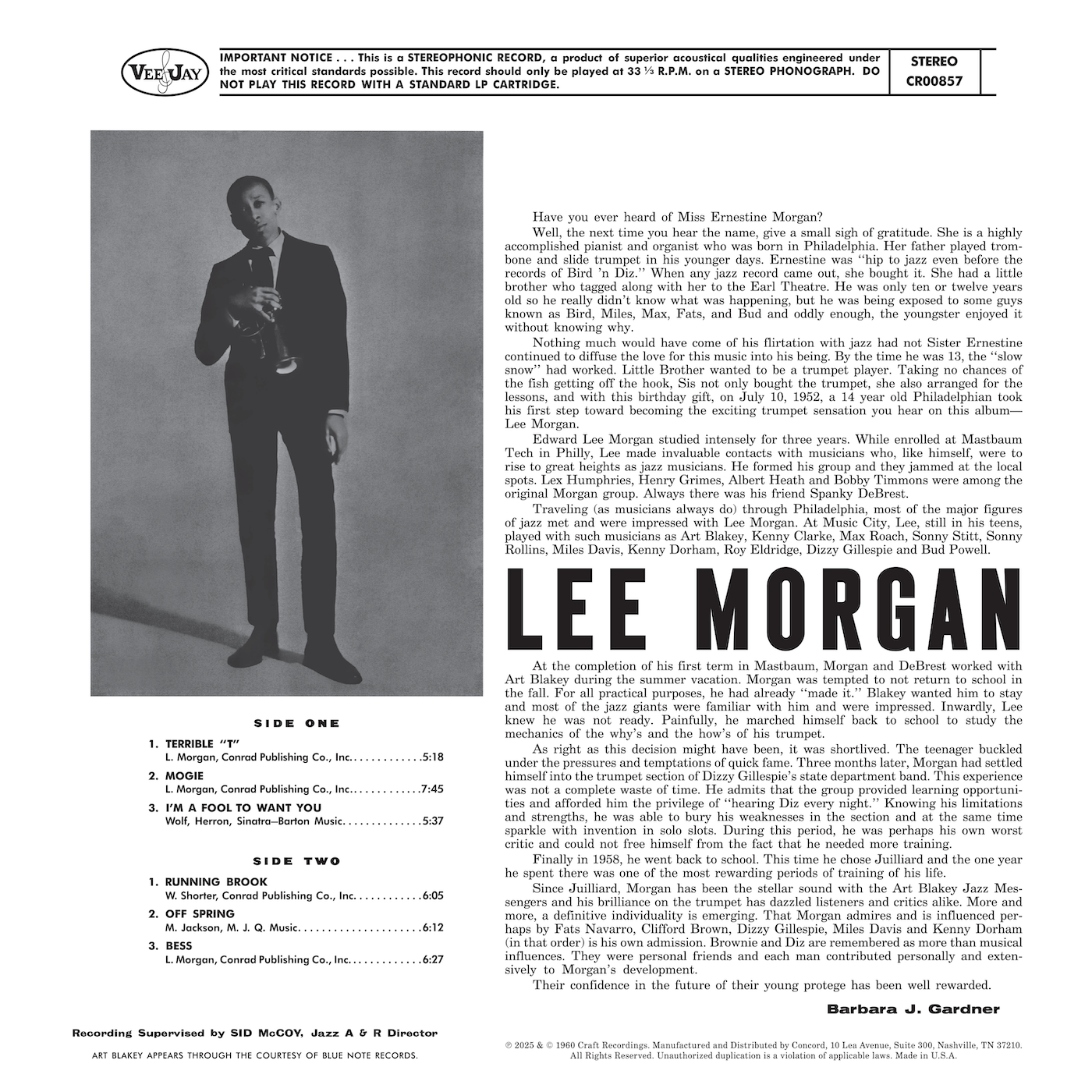 Here's Lee Morgan (Original Jazz Classics Series) (180g LP