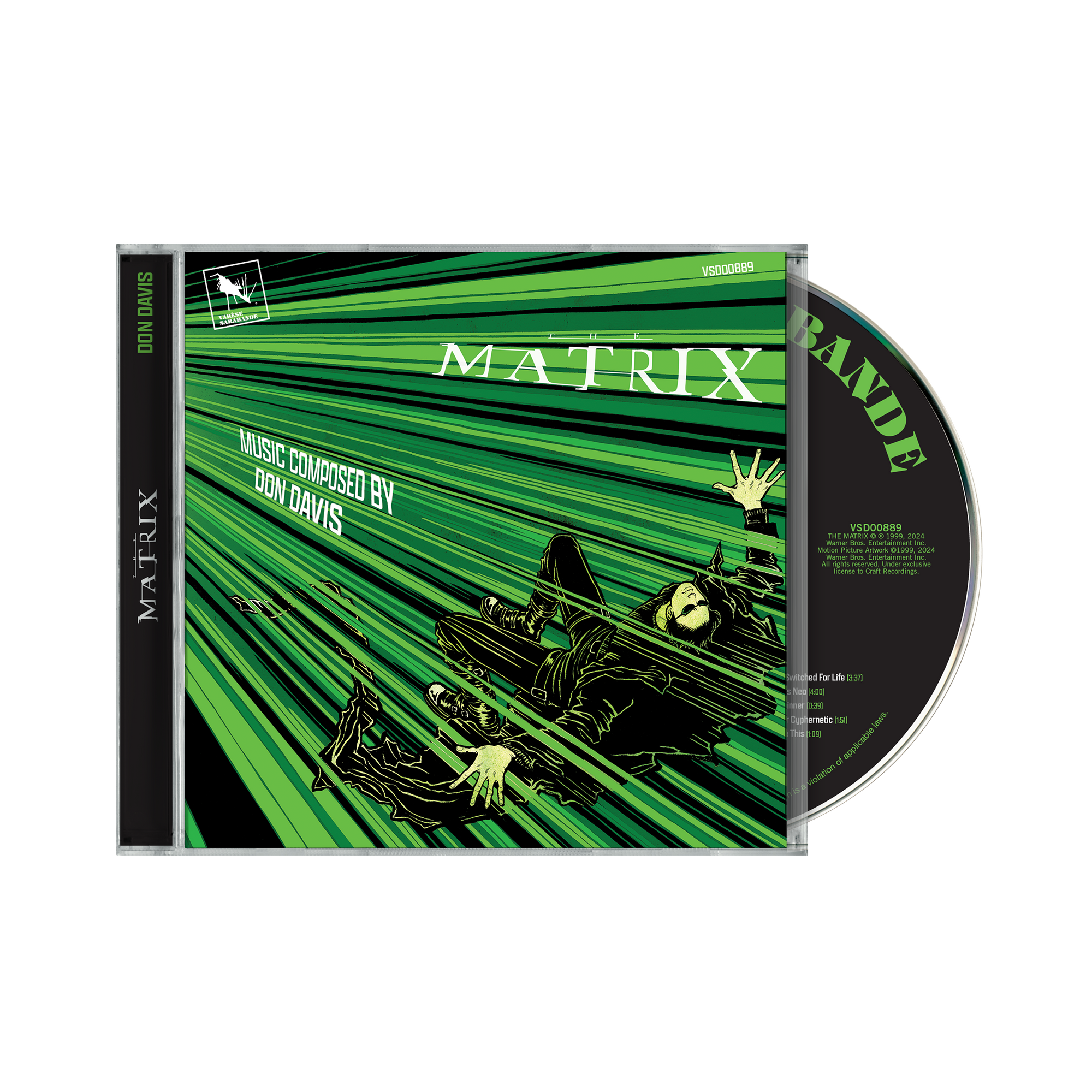 Don Davis – The Matrix 25th Anniversary Edition – Cyber Swirl Green LP + CD Bundle – view 6 of 6