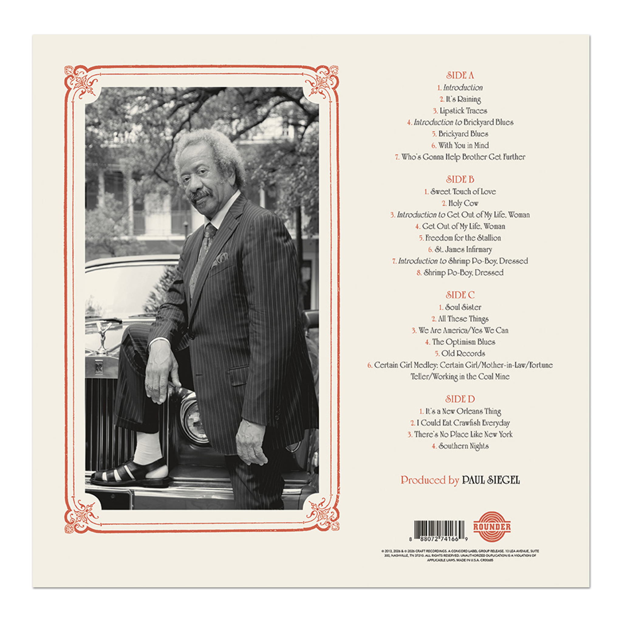 ALLEN LP Southern Allen Toussaint TOUSSAINT⁄SOUTHERN NIGHTS