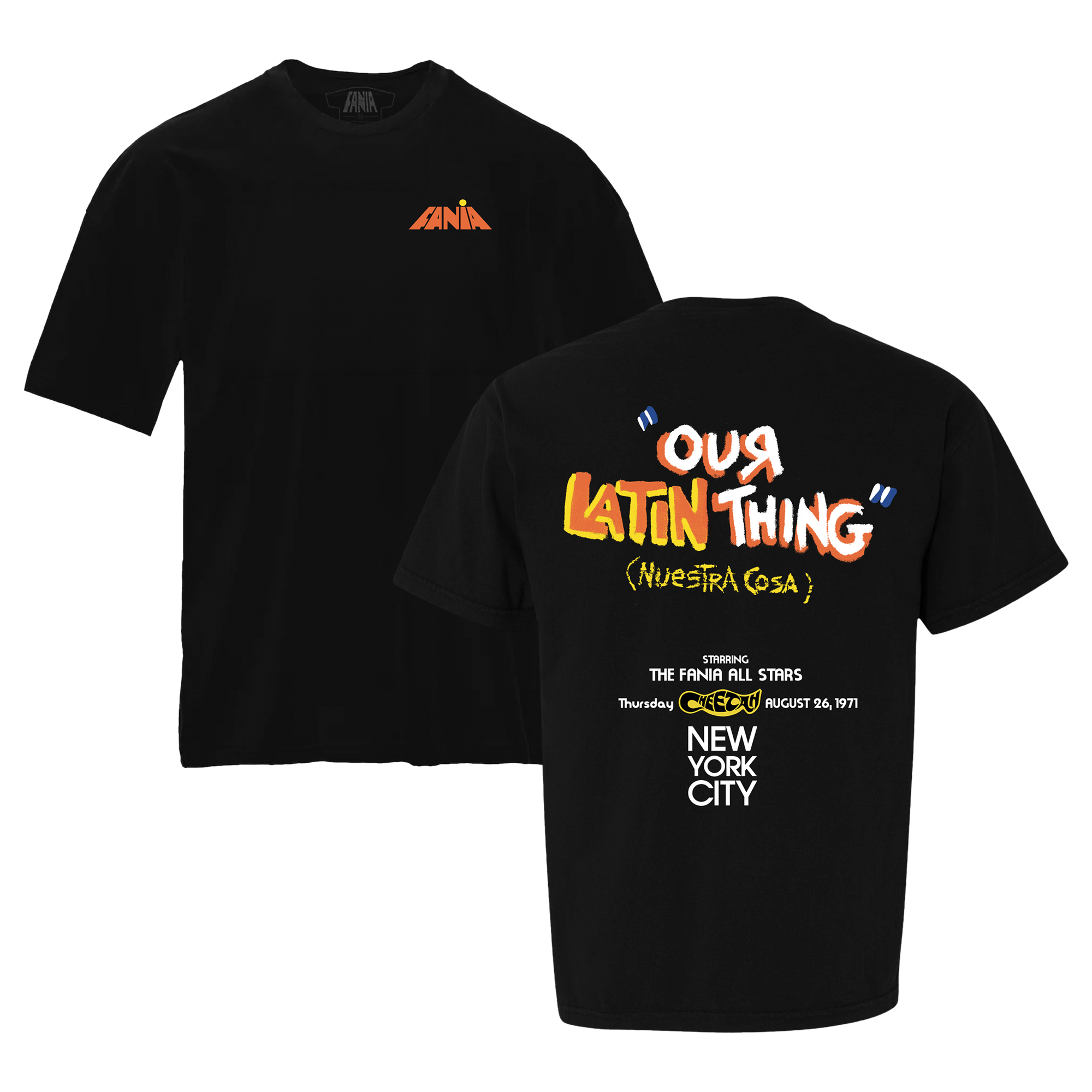Our Latin Thing Cheetah Club T-Shirt + Live At The Cheetah Anniversary Poster + Live At The Cheetah, Vol. 1 180g LP Bundle – view 3 of 4