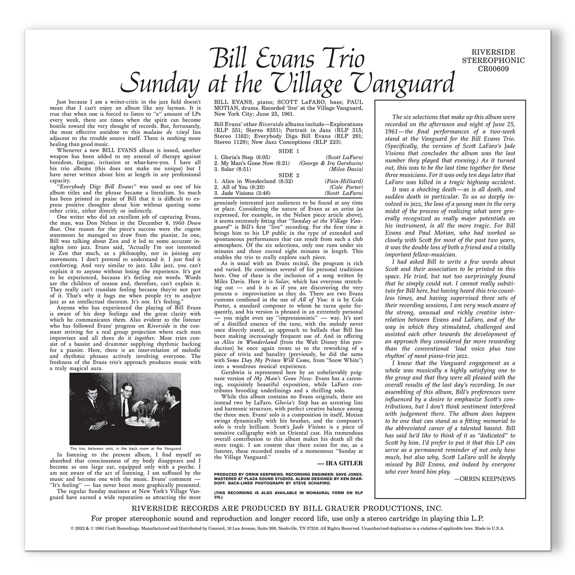 Sunday At The Village Vanguard (Original Jazz Classics Series Sunday At The Village Vanguard (Original Jazz Classics Series