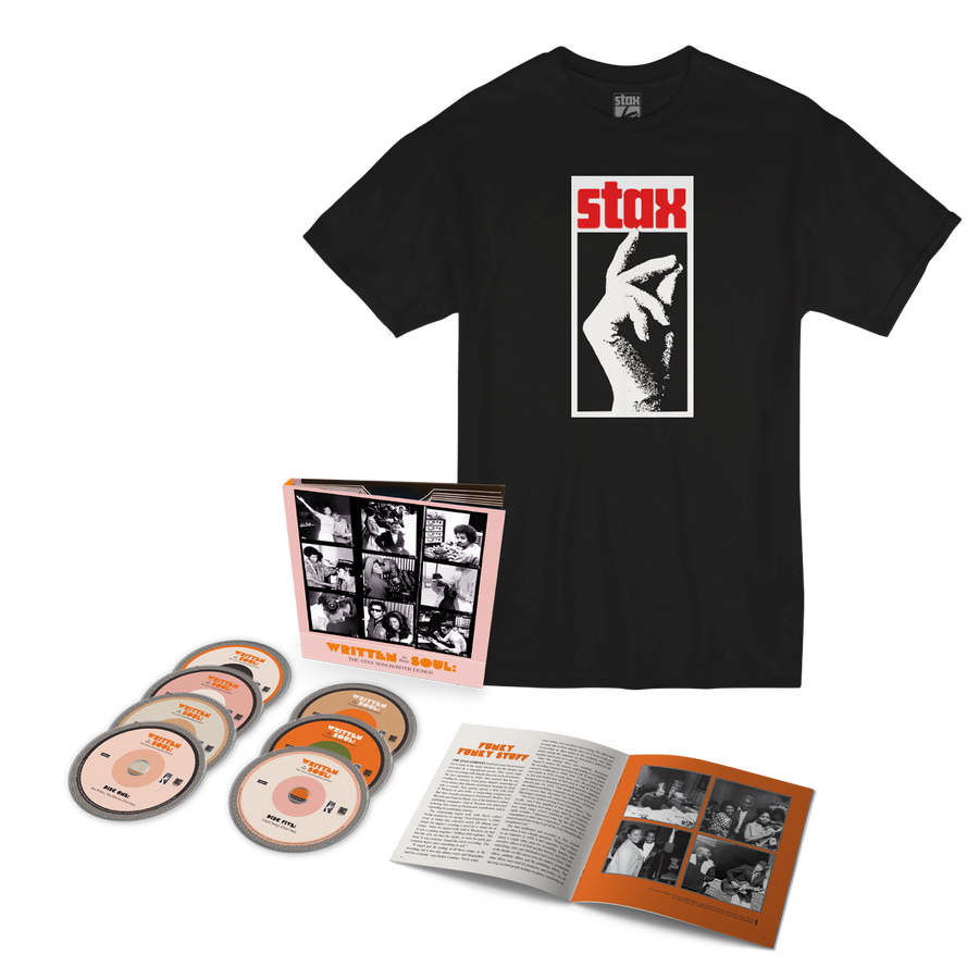 Written In Their Soul: The Stax Songwriter Demos 7-CD + Classic Snap" Logo T-Shirt (Black) Bundle