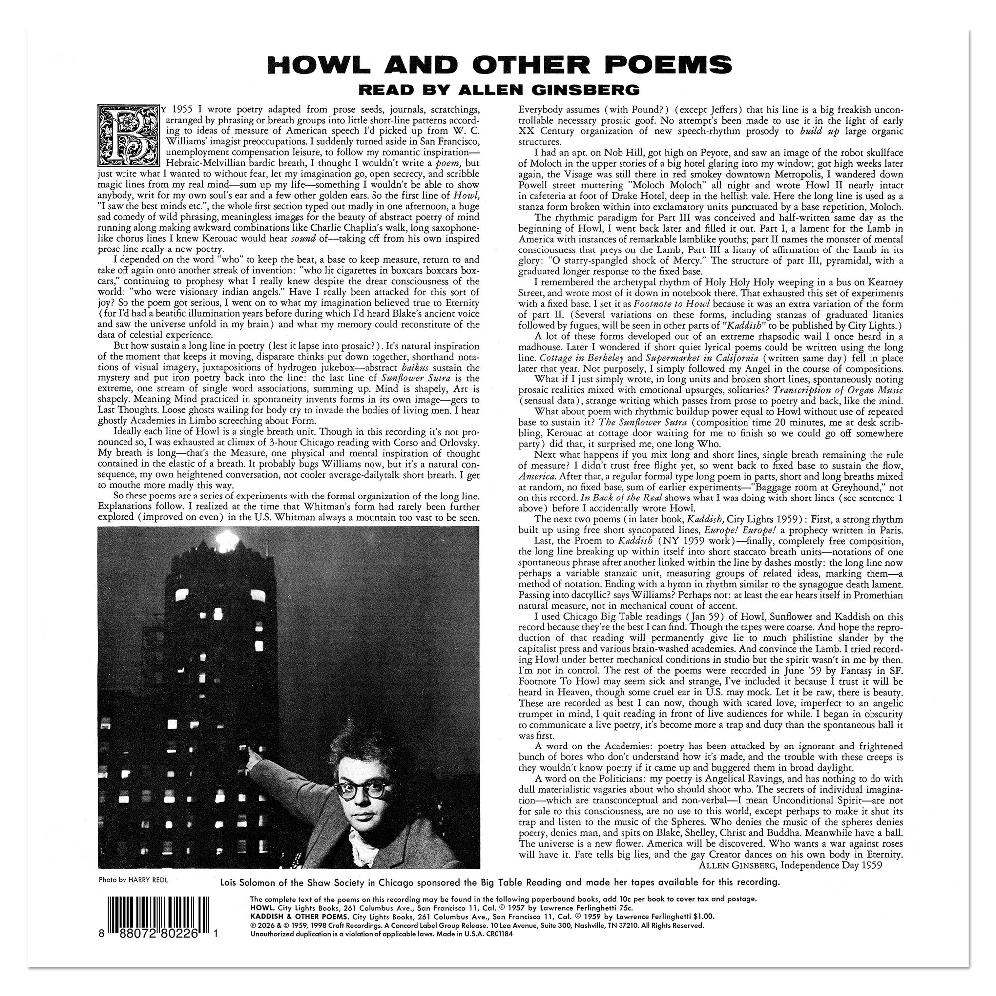 Howl and Other Poems (Green-blend Eco-friendly LP) – view 3 of 3