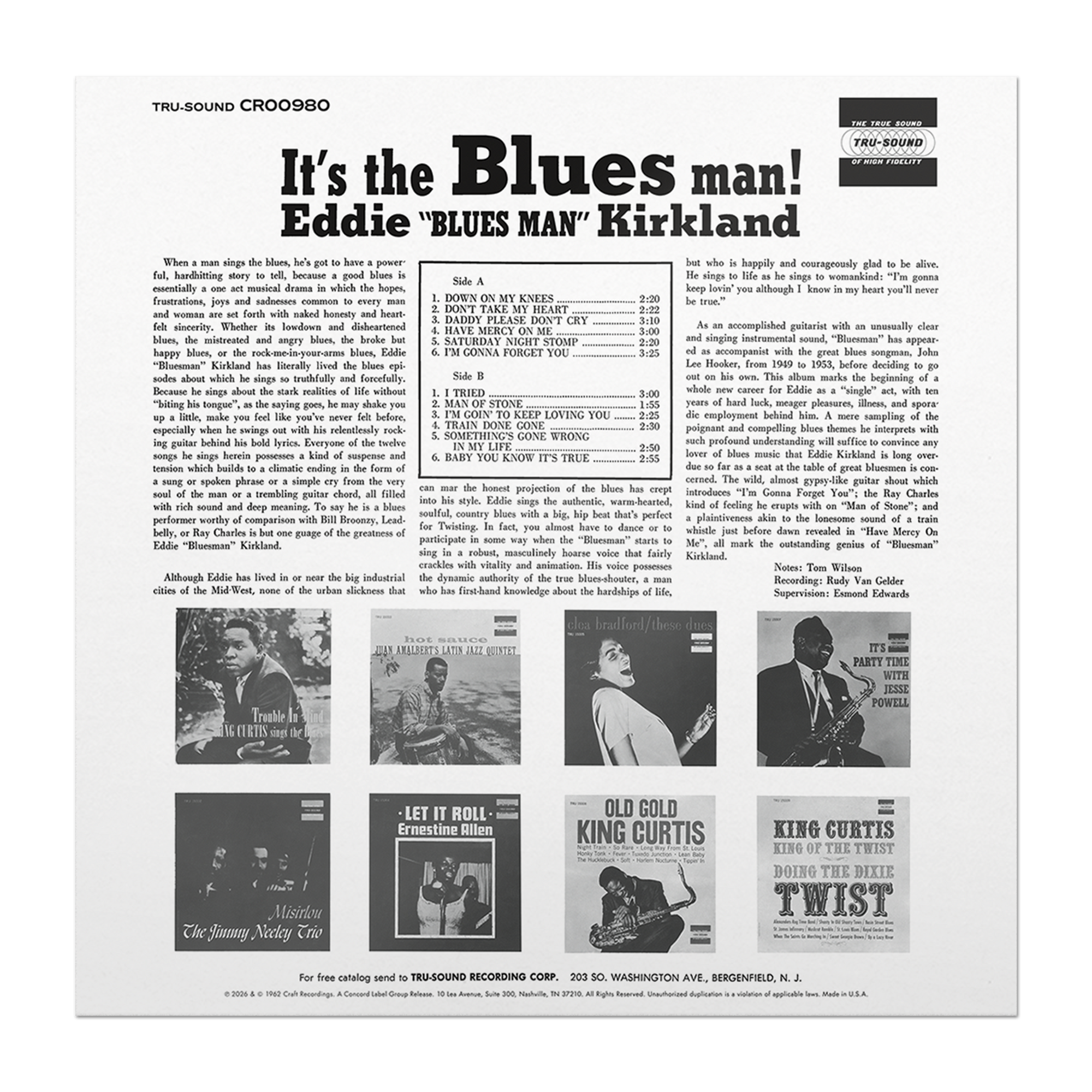 It's The Blues Man! (Bluesville Series) (180G LP) – Craft Recordings