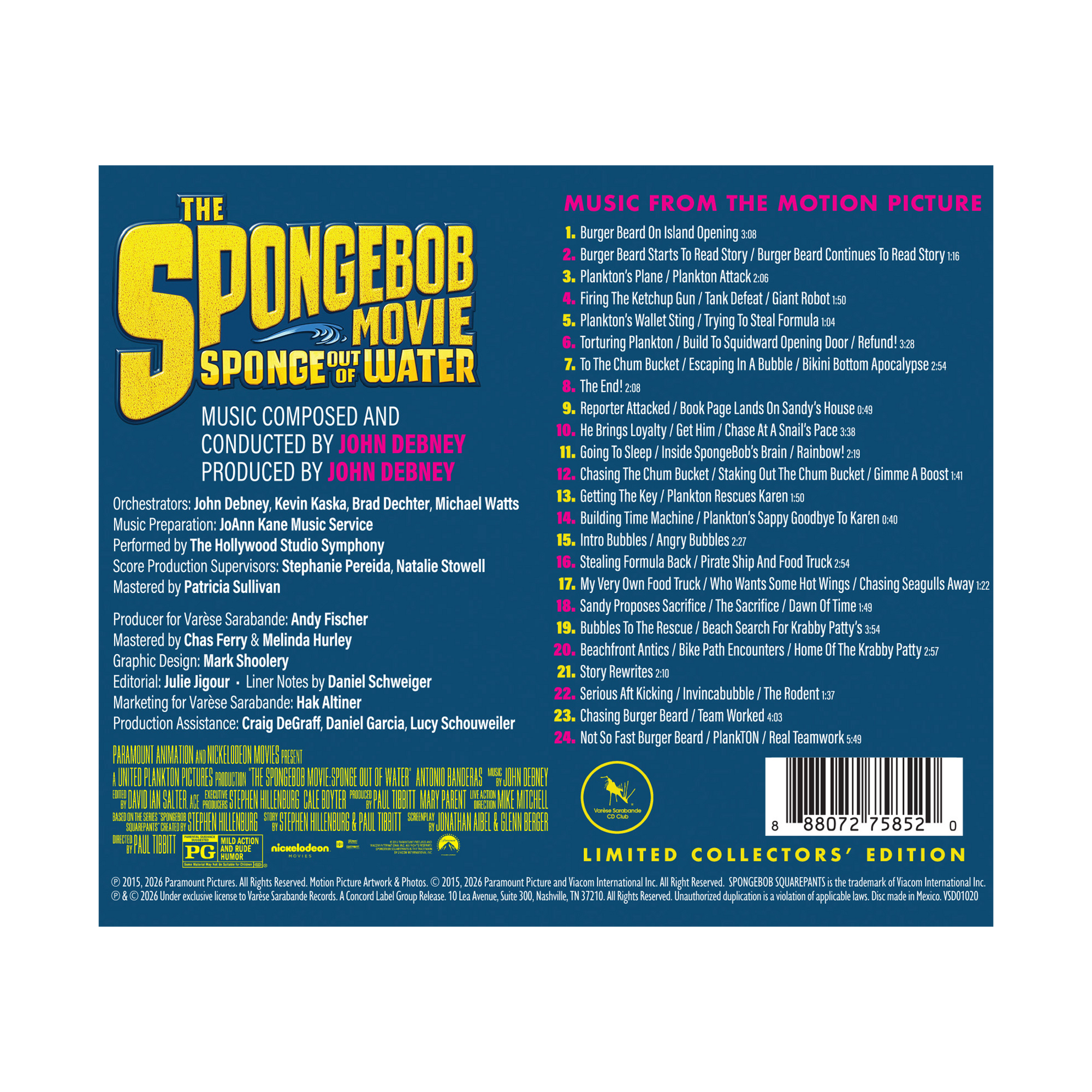The SpongeBob Movie: Sponge Out Of Water (The Deluxe Edition) (CD) – view 3 of 3