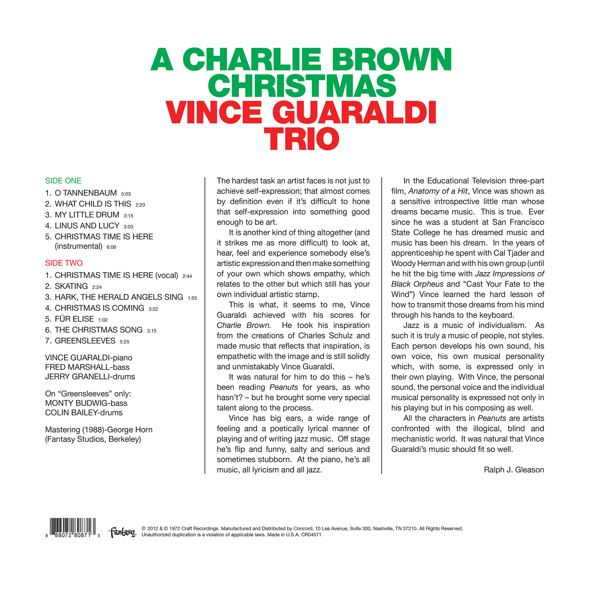 A Charlie Brown Christmas (“Snow Globe” Liquid-Filled LP) (Limited Edition of 300) – view 5 of 5