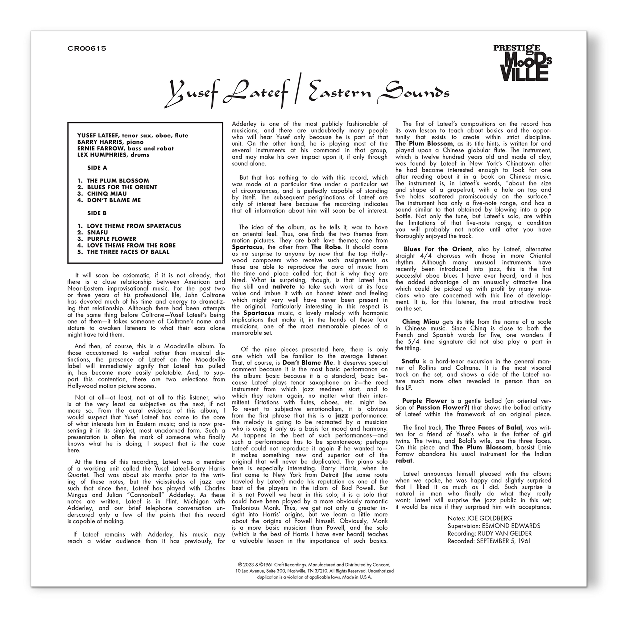 Eastern Sounds (Original Jazz Classics Series) (180g LP) – view 4 of 4