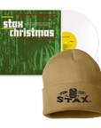 Stax Christmas LP (White) + Falling Record Beanie Bundle