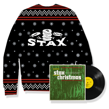 Falling Records Knit Sweater + Stax Christmas LP (Black)