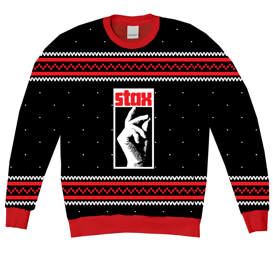 Stax Finger Snap Knit Sweater + Stax Christmas LP (Black)