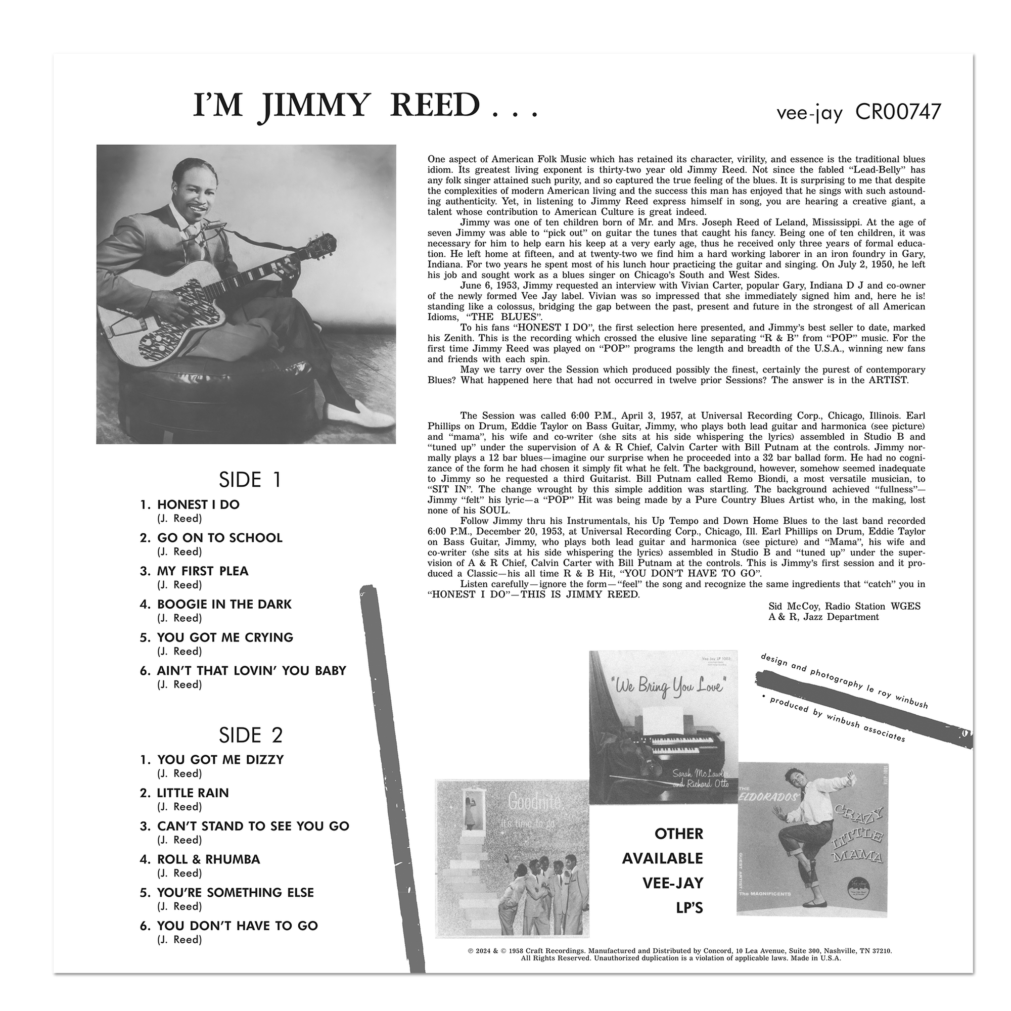 I'm Jimmy Reed (Bluesville Series) - 180G LP – view 4 of 4